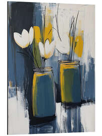 Obraz na aluminium Three white tulips