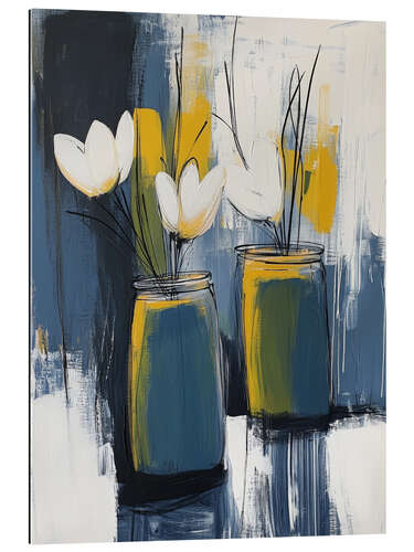 Gallery print Three white tulips