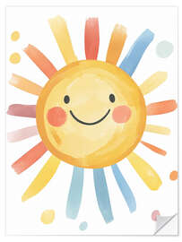 Sticker mural Cute smiling sun - DejaReve