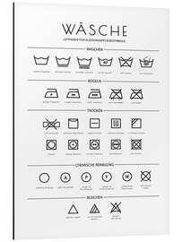 Alumiinitaulu Anweisungen für die Wäsche - Martina illustration