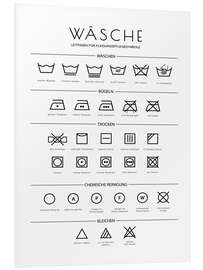 PVC-taulu Anweisungen für die Wäsche - Martina illustration