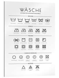 Cuadro de plexi-alu Anweisungen für die Wäsche - Martina illustration