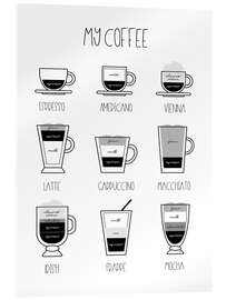 Akrylbillede My Coffee - Martina illustration