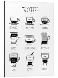 Cuadro de aluminio My Coffee - Martina illustration