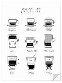 Naklejka na ścianę My Coffee - Martina illustration