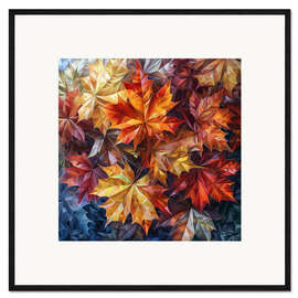 Gerahmter Kunstdruck Herbstlaub