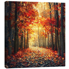 Canvastavla Autumn forest - Maria Tuzhilkina