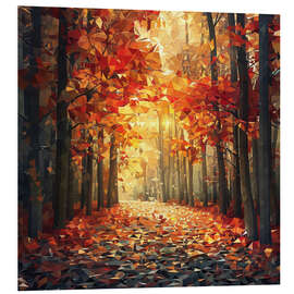 Hartschaumbild Herbstwald