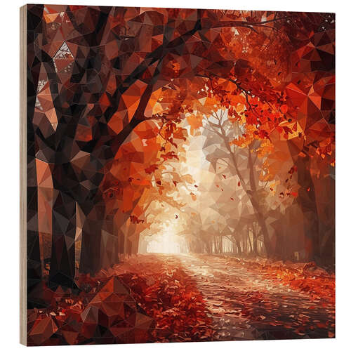Wood print Magical Autumn
