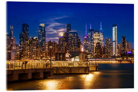 Akryylilasitaulu Midtown Manhattan skyline with full moon - Melanie Viola