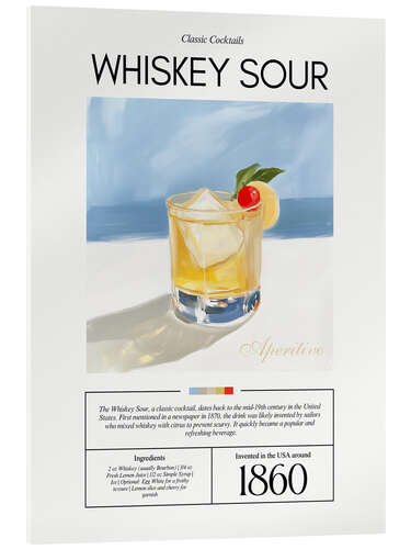 Acrylglasbild Classic Cocktails: Whiskey Sour, 1860