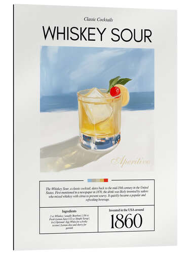 Galleritryk Classic Cocktails: Whiskey Sour, 1860
