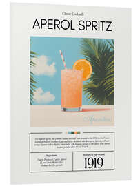 Print på skumplade Classic Cocktails: Aperol Spritz, 1919