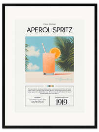 Stampa artistica con cornice Classic Cocktails: Aperol Spritz, 1919