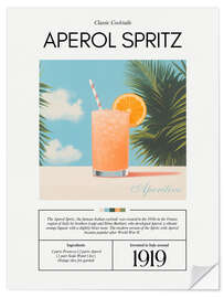 Självhäftande poster Classic Cocktails: Aperol Spritz, 1919