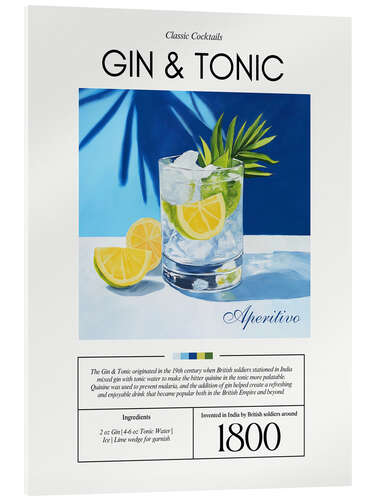 Acrylic print Classic Cocktails: Gin and Tonic