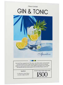 Print på skumplade Classic Cocktails: Gin and Tonic - Felipe Hora