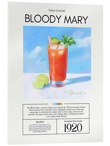 Acrylglasbild Classic Cocktails: Bloody Mary, 1920