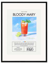 Plakat artystyczny premium w ramie Classic Cocktails: Bloody Mary, 1920