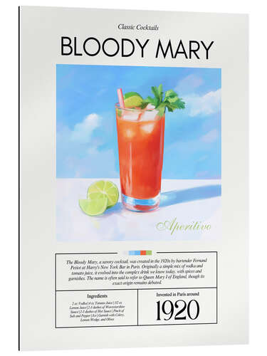 Galleritryk Classic Cocktails: Bloody Mary, 1920