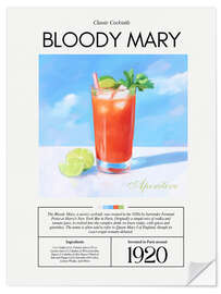 Wandsticker Classic Cocktails: Bloody Mary, 1920