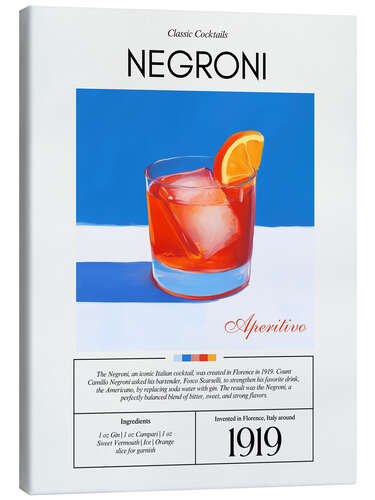 Canvastavla Classic Cocktails: Negroni, 1919