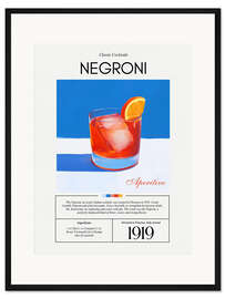 Gerahmter Kunstdruck Classic Cocktails: Negroni, 1919