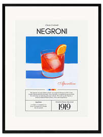 Plakat artystyczny premium w ramie Classic Cocktails: Negroni, 1919