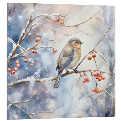 Aluminium print Winter Bird