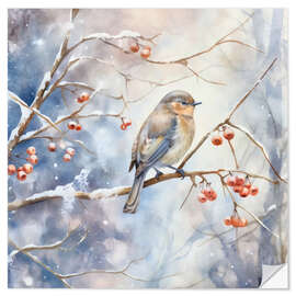 Vinilo para la pared Winter Bird