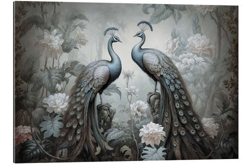 Stampa su plexi-alluminio Peacock Mystic Jungle