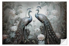 Naklejka na ścianę Peacock Mystic Jungle