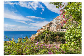 Acrylglasbild Blick auf Positano an der Amalfiküste, Italien