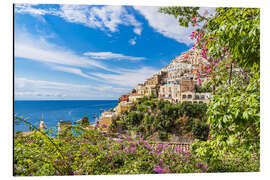 Aluminium print View of Positano on the Amalfi Coast, Italy