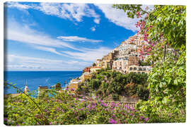 Canvas print View of Positano on the Amalfi Coast, Italy