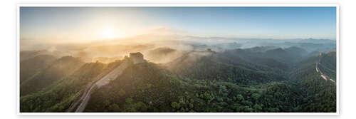 Póster Great Wall of China in sunlight