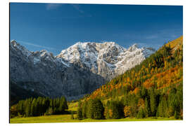 Alubild Herbstfarben im Karwendel, Österreich