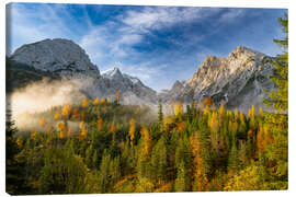Tableau sur toile Autumn mood in the Karwendel Mountains, Austria - Denis Feiner