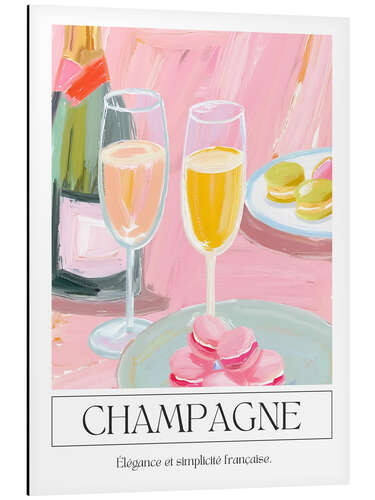 Aluminium print Champagne