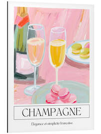 Aluminium print Champagne
