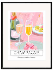 Impression artistique encadrée Champagne