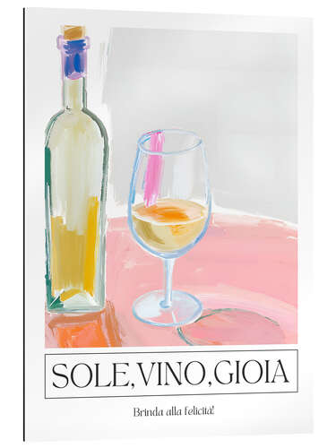 Gallery Print Sole, Vino, Gioia - Auf das Glück!