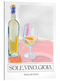 Gallery Print Sole, Vino, Gioia - Auf das Glück!