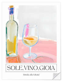 Sisustustarra Sole, Vino, Gioia - To happiness!