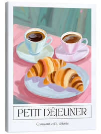 Leinwandbild Petit Déjeuner - Croissant, Café, Détente - Ohkimiko