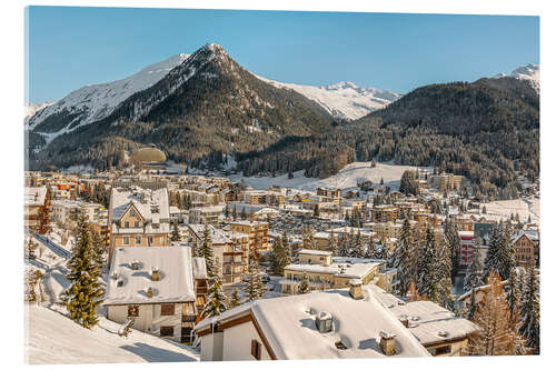 Akrylbilde Davos winter landscape, Switzerland