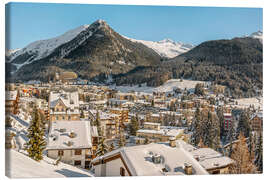 Leinwandbild Davos Winterlandschaft, Schweiz - Olaf Protze