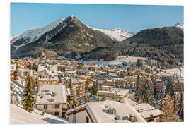 Hartschaumbild Davos Winterlandschaft, Schweiz
