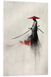 Acrylic print Samurai Watercolour I