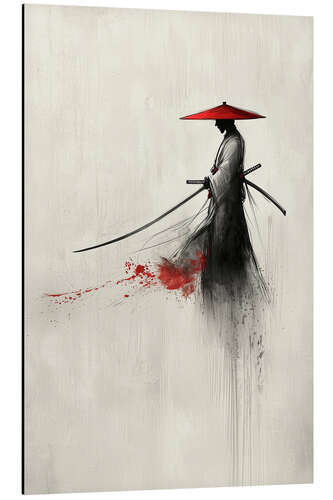 Stampa su alluminio Samurai Watercolour I
